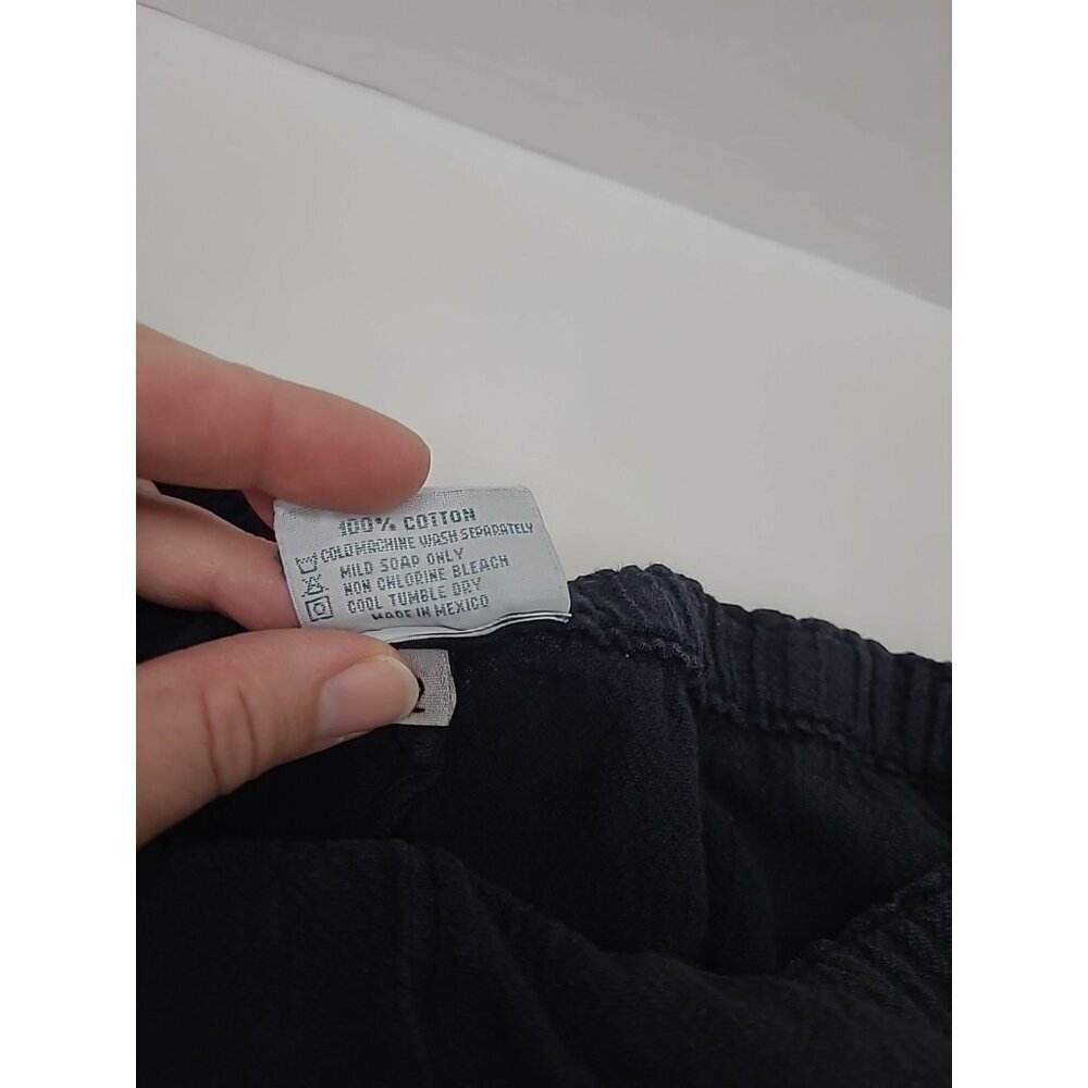 Oh My Gauze! Capri Pants Women's Size L/XL Black Flowy Boho Lagenlook - Picture 5 of 8